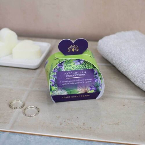 Patchouli & Cedarwood Heart Guest Soaps