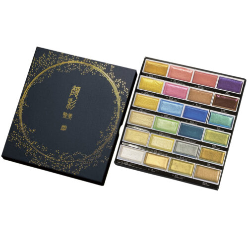 Kuretake Gansai Tambi 24 Metallic Colour Set Ii
