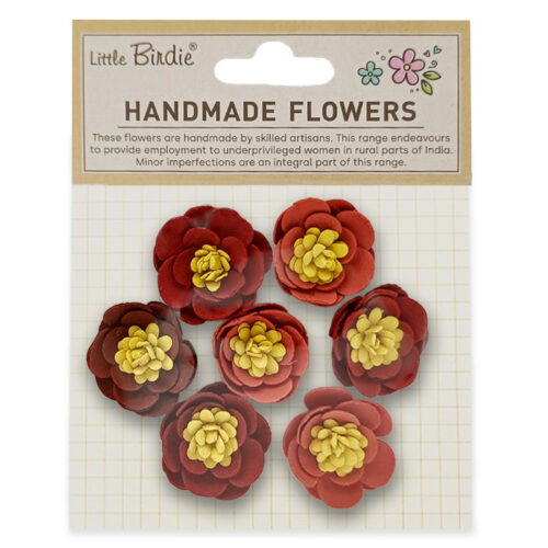 Handmade Flowers Cleo Ruby Aura 7 Pack
