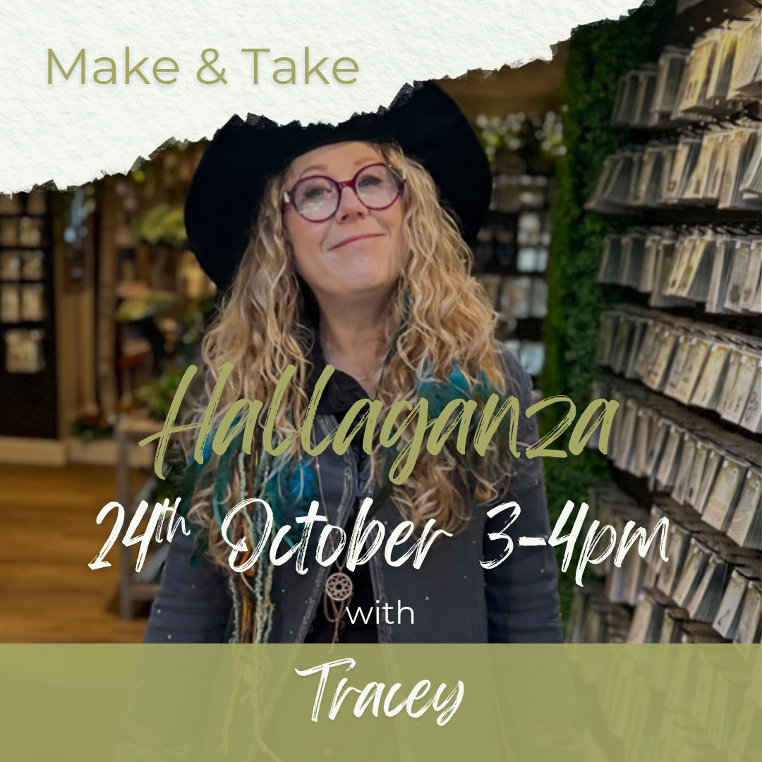 Hallaganza Make & Take Craft Session with Tracey, Saturday 24th October, 3pm-4pm