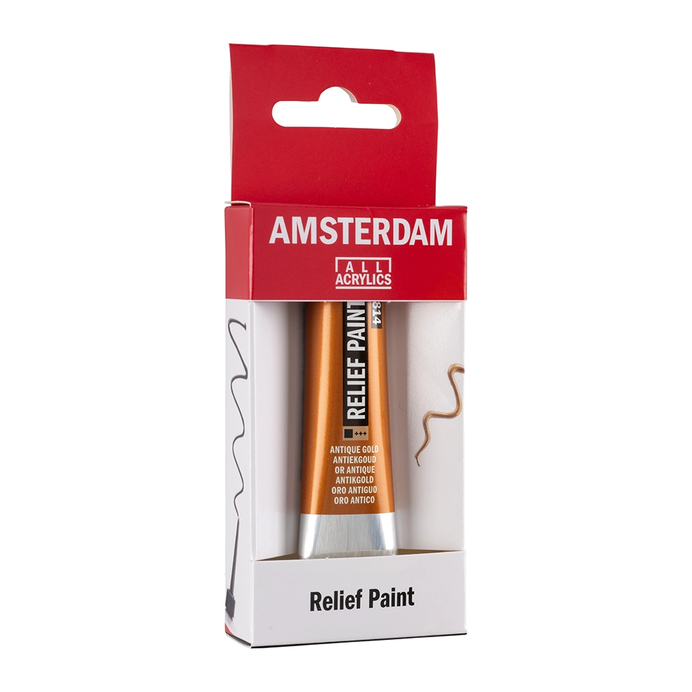 Amsterdam Relief Paint Tube 20ml Antique Gold 2