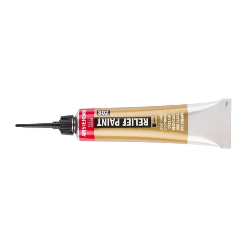 Amsterdam Relief Paint Tube 20ml Light Gold