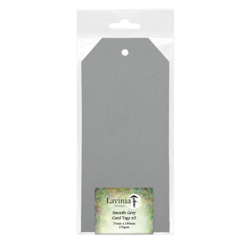 Lavinia Stamps Smooth Grey Card Tags 75mm X 180mm 1
