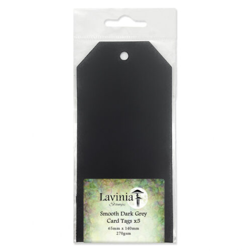 Lavinia Stamps Smooth Dark Grey Card Tags 65mm X 140mm 1