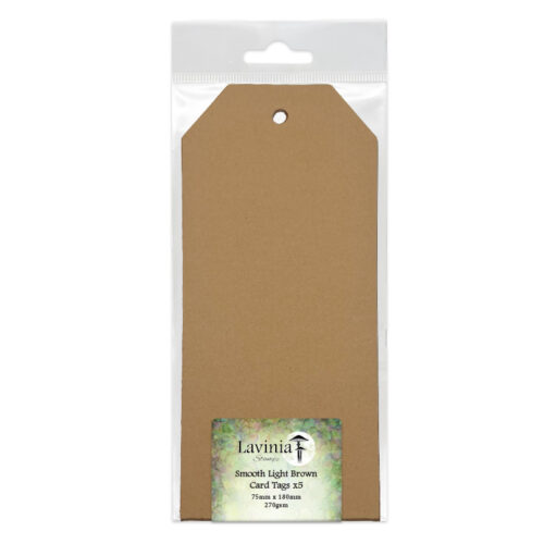 Lavinia Stamps Smooth Light Brown Card Tags 75mm X 180mm 1