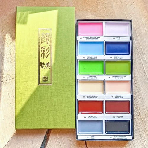 Kuretake Gansai Tambi 12 Colour Set II