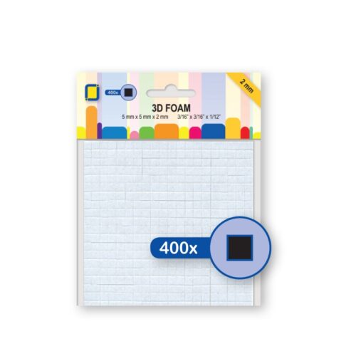 3D Foam Squares - Black (5mm x 5mm)