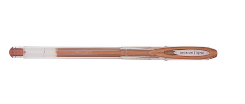 Gel Pen - Metallic Bronze - Signo Metallic UM-120NM - Uni-Ball