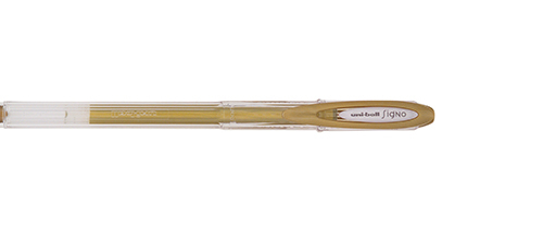 Gel Pen - Metallic Gold - Signo Metallic UM-120NM - Uni-Ball