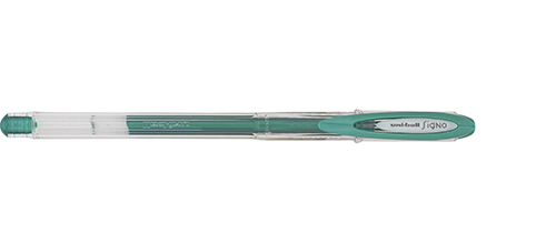 Gel Pen - Metallic Green - Signo Metallic UM-120NM - Uni-ball